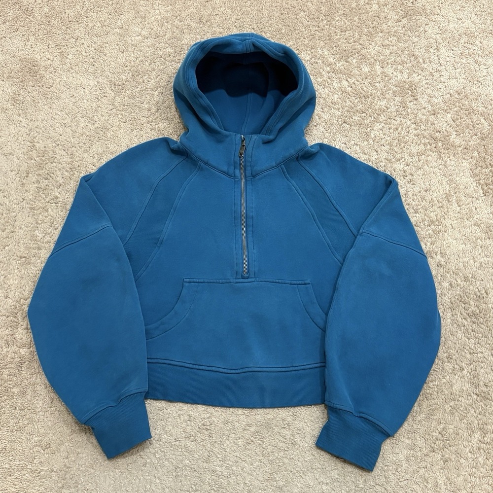 Lululemon Scuba Oversized Half Zip Hoodie Women's XS/S Blue Pullover Athleisure